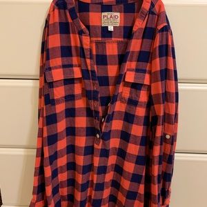 Old Navy Pink & Navy flannel